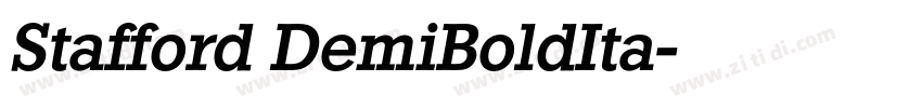 Stafford DemiBoldIta字体转换
